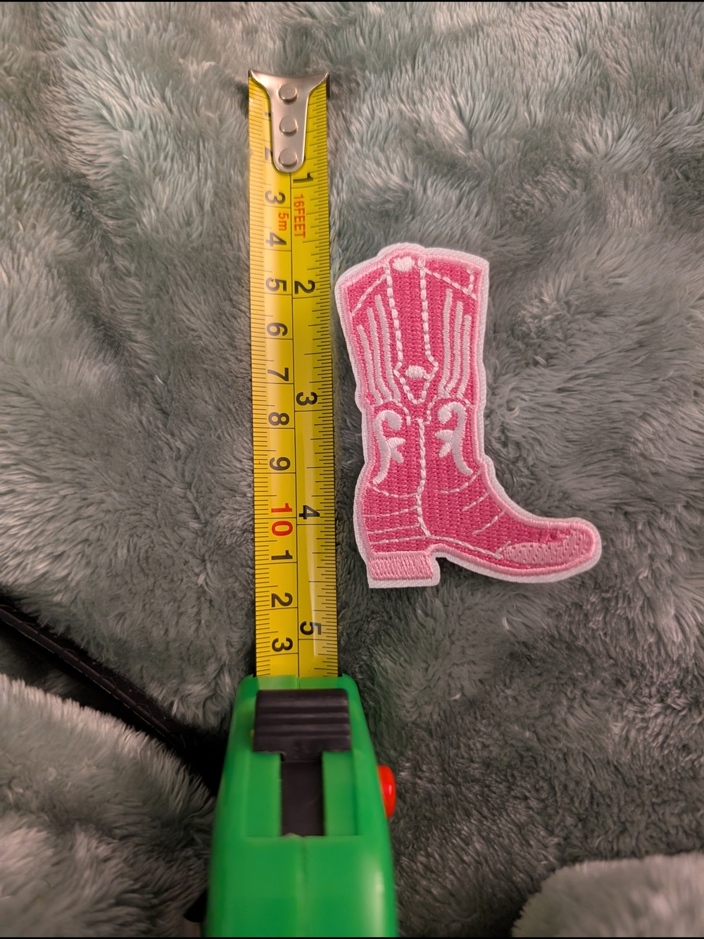 Pink Cowboy Boot Iron-On Patch